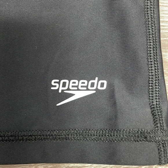 NWOT Speedo PowerFlex Eco Long Sleeve Full Zip Rashguard Swim Shirt Black M - Picture 9 of 16